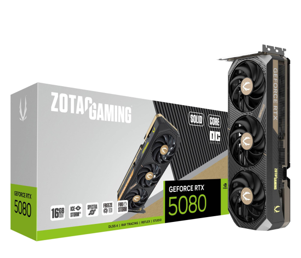 ZOTAC GeForce RTX 5080 Solid Core OC 16GB GDDR7 DLSS4 - 1323295 - zdjęcie